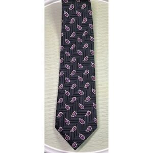 Jos A Bank Limited Edition Men's Tie Signature Gold Numbered 30/100 Gray Paisley
